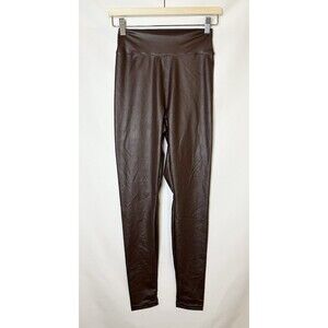 Offline By Aerie Real Good Faux Leather Leggings Chocolate Brown Women's MEDIUM